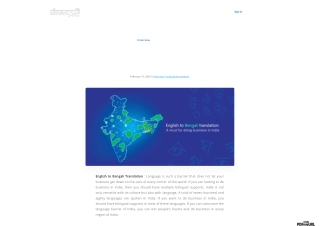 English to Bengali translation A must for doing business in India
