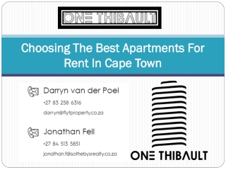 Choosing The Best Apartments For Rent In Cape Town