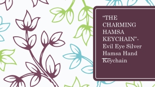 “THE CHARMING HAMSA KEYCHAIN”- Evil Eye Silver Hamsa Hand Keychain