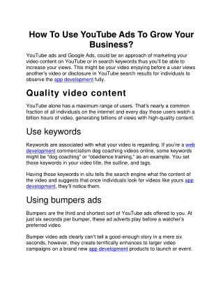 How To Use YouTube Ads To Grow Your Business