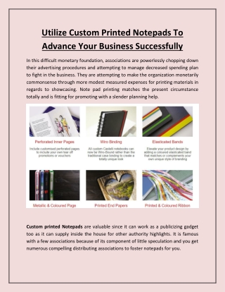 Utilize Custom Printed Notepads To Advance Your Business Successfully