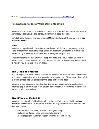 Precautions to Take While Using Modafinil_ Kamal (1) (1)