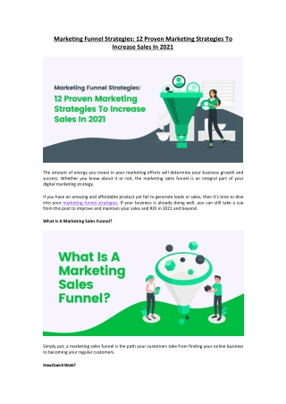 Marketing Funnel Strategies 12 Proven Marketing Strategies To Increase Sales In 2021
