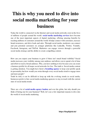 This is why you need to dive into social media marketing for your business