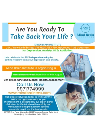 Free Depression, Anxiety,Addiction,OCD Treatment