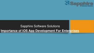 Importance of iOS App Development For Enterprises