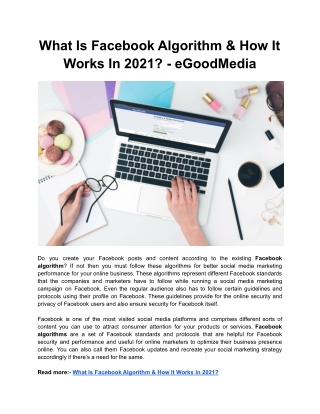 What Is Facebook Algorithm & How It Works In 2021? - eGoodMedia