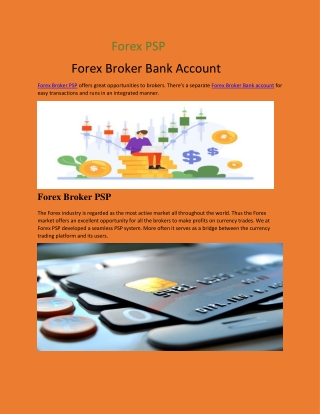 Forex Broker Bank Account