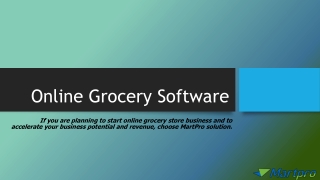 Online Grocery Software
