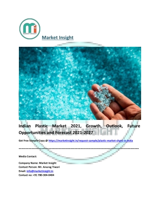 Indian Plastic Market Growth, Trends and Forecast 2021-2027