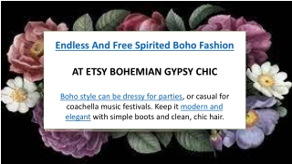 Endless And Free Spirited Boho Fashion