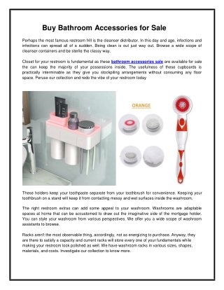Buy Bathroom Accessories for Sale