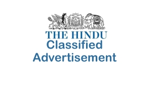 Book your Hindu Newspaper Classified Ads Instantly Online