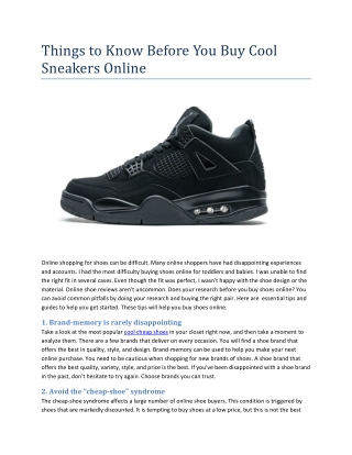Things to Know Before You Buy Coolsneakers Online
