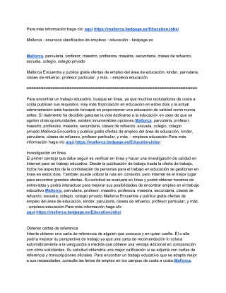 coruna Education Jobs