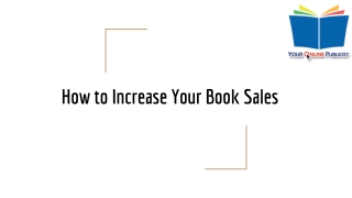 How to Increase Your Book Sales