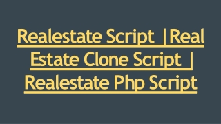Best Realestate Clone Script - DOD IT Solutions