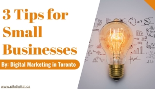 3 Tips for Small Businesses by Digital Marketing in Toronto
