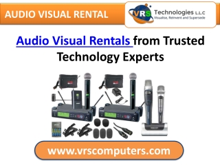 Audio Visual Rentals From Trusted Technology Experts