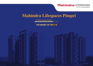 Mahindra Lifespaces at Nehru Nagar, Pimpri, Pune | PDF