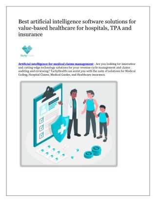 Artificial intelligence for medical claims management