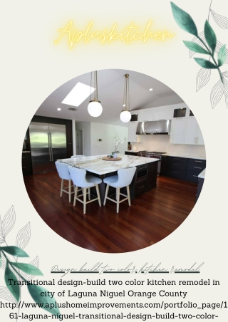 Design build two color kitchen remodel