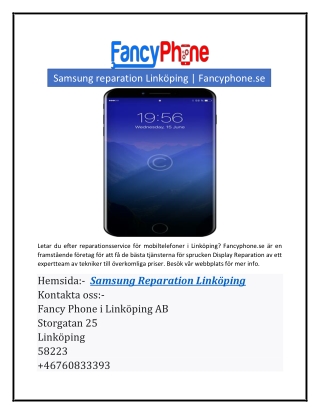 Samsung reparation Linköping | Fancyphone.se