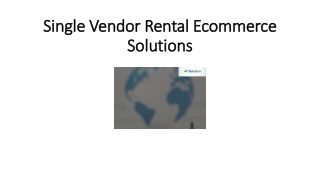 Single Vendor Rental Ecommerce Solutions