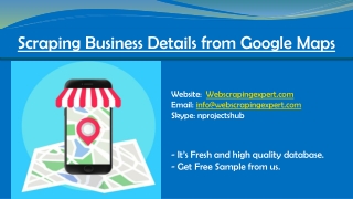 Scraping Business Details from Google Maps