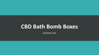 CBD Bath Bomb Boxes