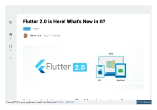 Flutter 2.0 is Here! What's New in It?