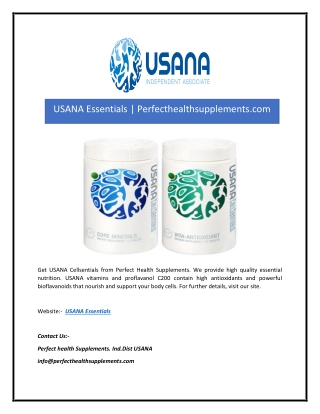 USANA Essentials | Perfecthealthsupplements.com
