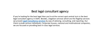 Best legal consultant agency