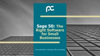 Sage 50 The Right Software for Small Businesses