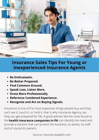 Insurance Sales Tips For Young or Inexperienced Insurance Agents