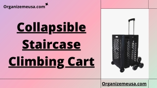 Collapsible Staircase Climbing Cart