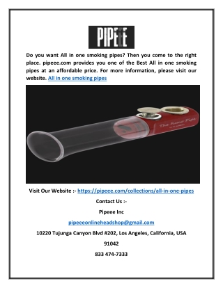 All in one smoking pipes | Pipeee.com