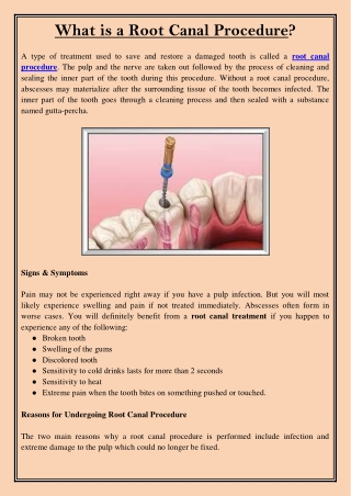What is a Root Canal Procedure