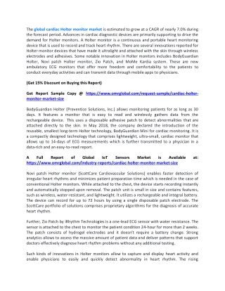 Cardiac Holter Monitor Market