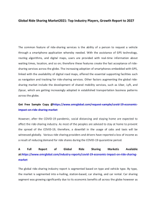 Global Ride Sharing Market