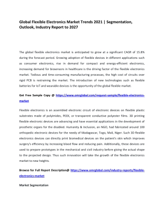 Flexible Electronics Market Trends 2021