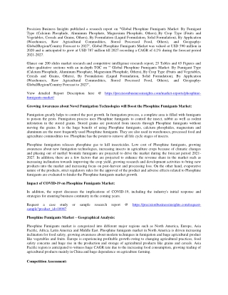 Phosphine Fumigants Market Size, Share and Growth Analysis