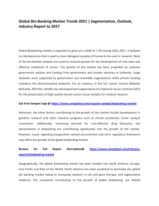 Global Bio-Banking Market