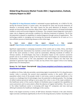 Global Drug Discovery Market Trends 2021