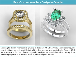 Best Custom Jewellery Design In Canada