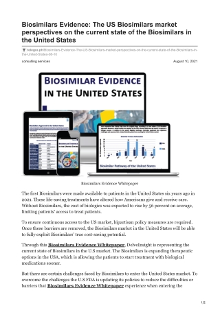 Biosimilars Evidence Whitepaper