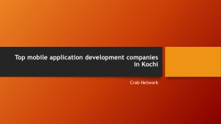 Top mobile application development companies in Kochi
