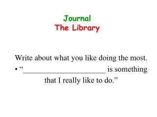 Journal The Library