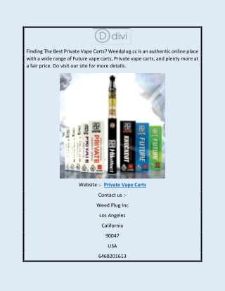 Private Vape Carts | Weedplug.cc