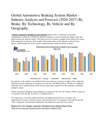 GLOBAL AUTOMOTIVE BRAKING SYSTEM MARKET – INDUSTRY ANALYSIS AND FORECAST (2020-2
